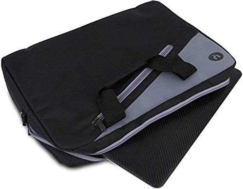 NGS GINGER BLACK14 - Maletín para Ordenador Portátil de hasta 14'', Maleta con Compartimentos y Bolsillo Exterior, Color Negro y Atracita