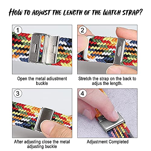 Niboow 22mm Correa Compatible con Samsung Galaxy Watch 3 45mm, Elástica Correa Deportiva Trenzada para Samsung Gear S3 Frontier/Samsung Gear S3 Classic/Samsung Galaxy Watch 46mm/Samsung Gear S-Vistoso