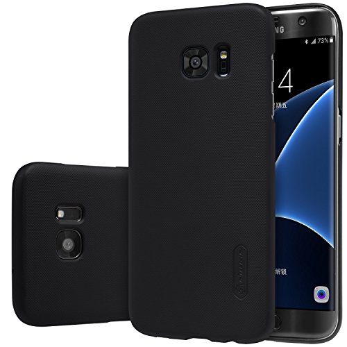 NILLKIN Frosted Shield - Carcasa Trasera Protectora y Antideslizante + Film de Pantalla para Samsung Galaxy S7 Edge, Negro