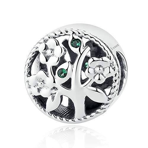 NINGAN Árbol de vida familiar Bundle Plata de ley 925, compatible con pulseras y pulseras europeas (Árbol de vida familiar)