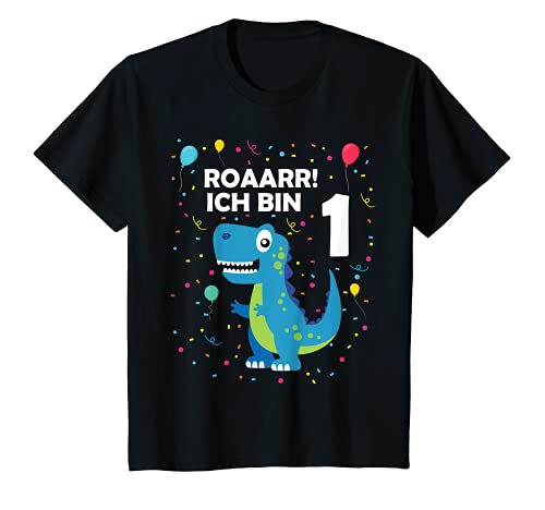 Niños Dino T-Rex - Juego de 1 cumpleaños para niño, diseño de dinosaurios Camiseta