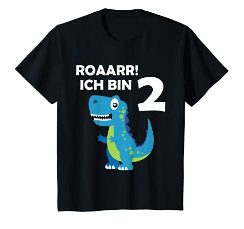 Niños Dino T-Rex - Juego de 2 cumpleaños para niño, diseño de dinosaurios Camiseta
