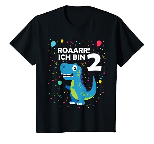 Niños Dino T-Rex - Juego de 2 cumpleaños para niño, diseño de dinosaurios Camiseta