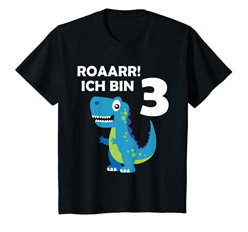 Niños Dino T-Rex - Juego de 3 cumpleaños para niño Camiseta