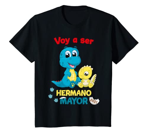Niños Voy a ser un Hermano Mayor 2021 Anuncia Embarazo Dinosaurio Camiseta