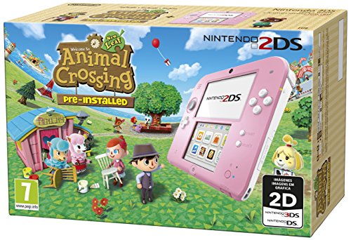 Nintendo 2DS - Consola, Color Rosa + Animal Crossing New Leaf (Preinstalado)