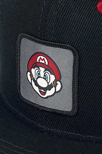 Nintendo Casquette Mario Star Gorra de bisbol, Negro, Talla única Unisex Adulto
