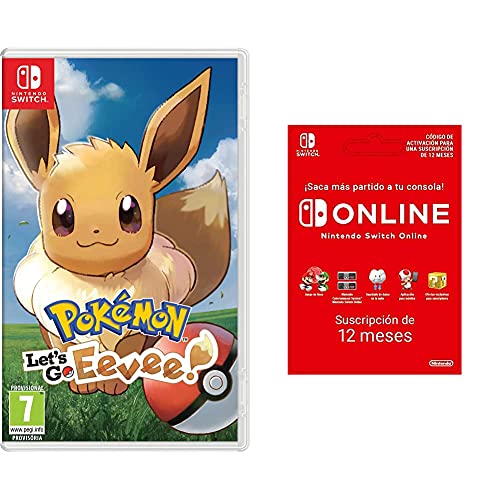 Nintendo Pokémon: Let's Go, Eevee! + Switch Online 12 Meses Código de descarga