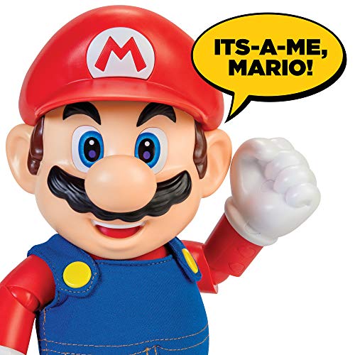 Nintendo-Super Mario Figura ¡It's-A Me! Interactiva con Sonidos y Frases