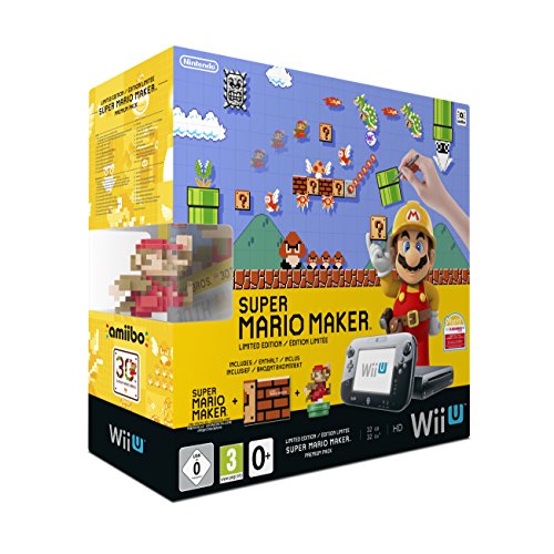 Nintendo Super Mario Maker Wii U Premium Pack 32GB Wifi Negro - Videoconsolas (Wii U, 2048 MB, DDR3, IBM PowerPC, AMD Radeon, 32 GB)