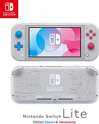 Nintendo Switch Lite - Consola Edición Zacian y Zamazenta, (Lite) - Gris (Ed. Pokémon), Edición Limitada