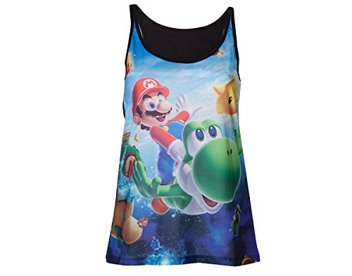 Nintendo Top - Camiseta para mujer, diseño de Super Mario Galaxy 2