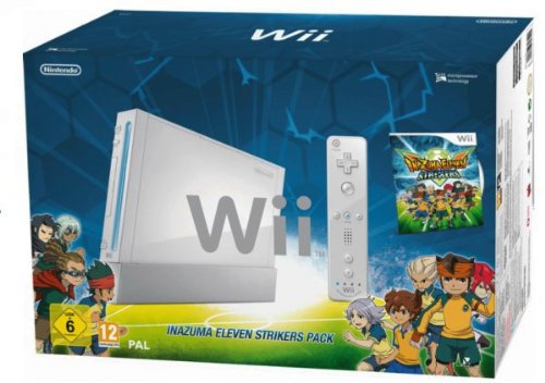 Nintendo Wii - Consola HW + Inazuma Eleven Strikers, Color Blanco