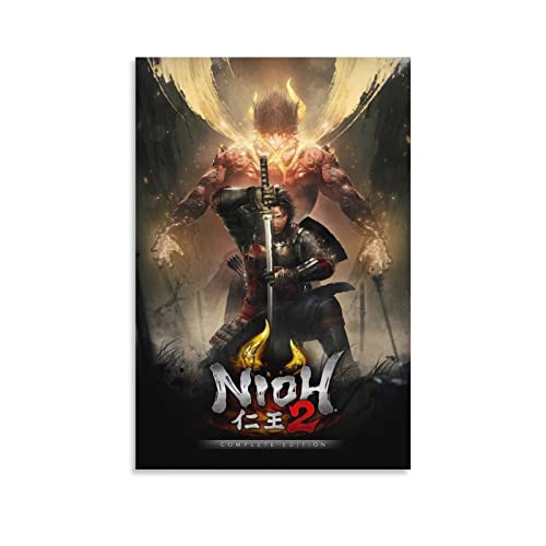 Nioh 2 The Complete Edition - Póster de juego para decoración de dormitorio familiar moderna para dormitorio y sala de estar, 50 x 75 cm
