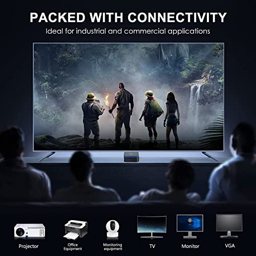 NiPoGi Mini PC, 8GB RAM 128GB SSD Celeron J3455(hasta 2,3GHz) Windows 10 Pro Mini Ordenador, Soporte 2.5" SSD/mSATA SSD, 2.4G+5G WiFi, Gigabit Ethernet, BT 4.2, 4K, Dual HDMI Office Mini Computer