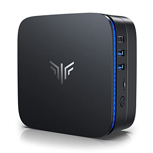 NiPoGi Mini PC, 8GB RAM 128GB SSD Celeron J3455(hasta 2,3GHz) Windows 10 Pro Mini Ordenador, Soporte 2.5" SSD/mSATA SSD, 2.4G+5G WiFi, Gigabit Ethernet, BT 4.2, 4K, Dual HDMI Office Mini Computer