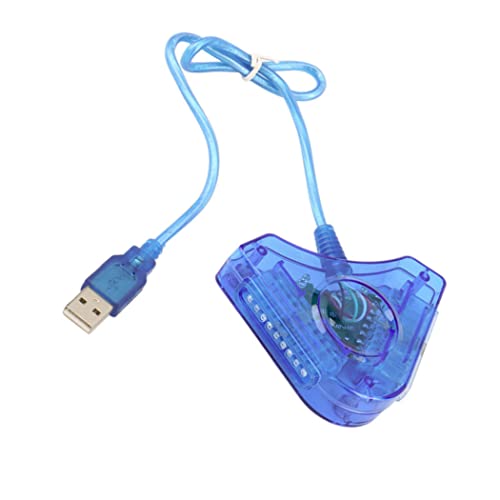NiseWuds Adaptador de Controlador USB para Controladores PSX y PS2 Controlador de Puerto Dual a PC Adaptador USB Convertidor de componentes de computadora