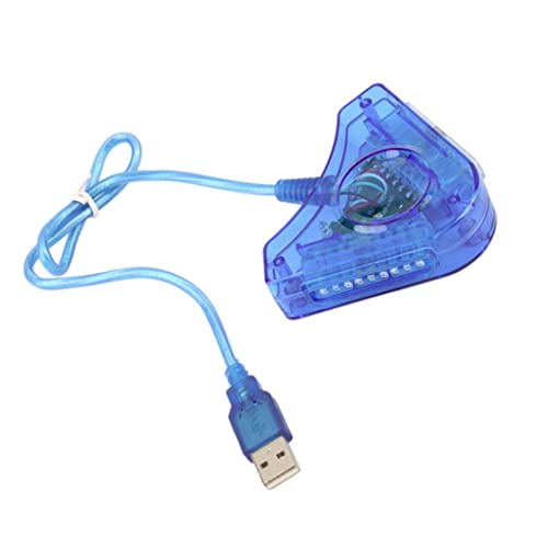 NiseWuds Adaptador de Controlador USB para Controladores PSX y PS2 Controlador de Puerto Dual a PC Adaptador USB Convertidor de componentes de computadora