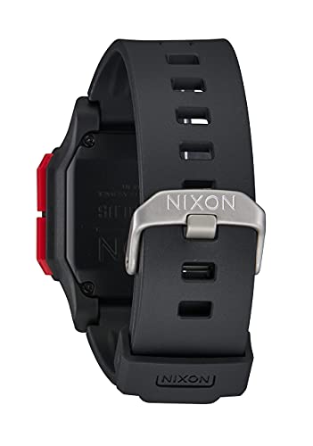 NIXON Regulus A1180 - Black/Red - 100m Water Resistant Men's Digital Sport Watch (46mm Watch Face, 29mm-24mm Pu/Rubber/Silicone Band)