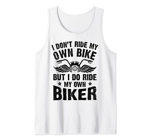 No monto mi propia bicicleta pero monto mi propio motorista divertido Camiseta sin Mangas
