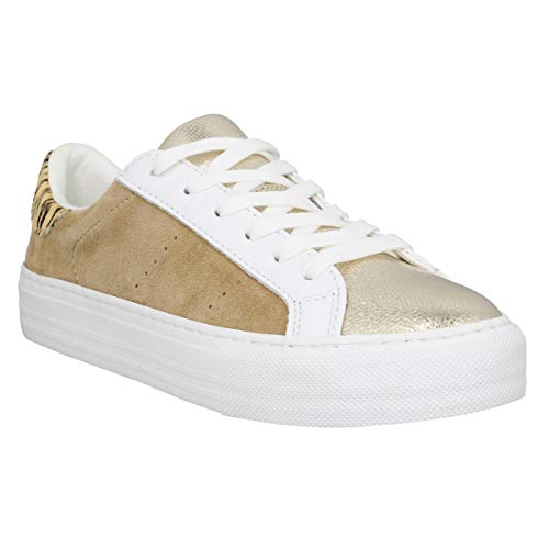 No Name Arcade Forever Suede - Zapatillas para mujer, color dorado y beige, Beige (beige), 38 EU