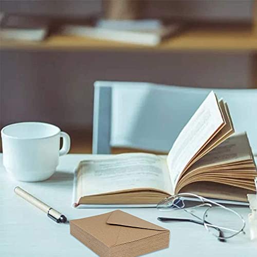 Noa Home Deco sobres (100 piezas) de papel Kraft antiguo/sin ventana - C6-163 x 112 mm, envolventes, la cierro, NHD06