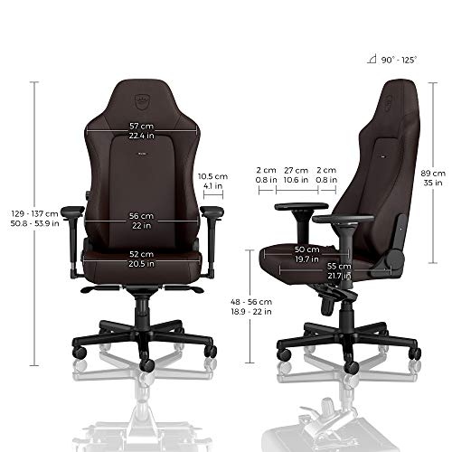 noblechairs Hero Sedia da Gaming - Sedia da ufficio - Sedia da scrivania - Cuero híbrido PU - 150 kg - 135° Reclinabile - Edición Java