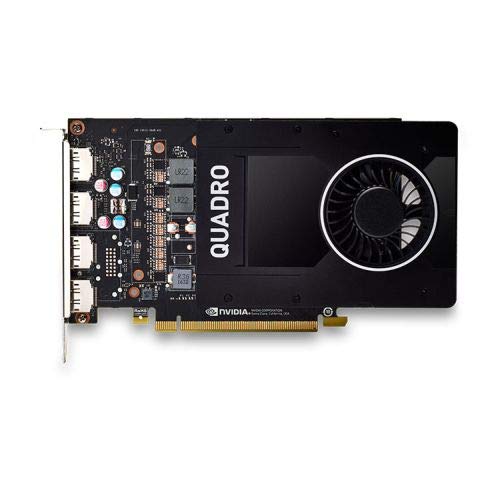 None PNY Quadro P2000 - Tarjeta gráfica profesional, 5 GB DDR5, 4 DP 1.4 (4 adaptadores DVI)