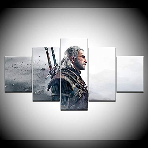 Not applicable Cuadro Videojuego 5 Piezas HD Wallpapers Art Canvas Print Modern Poster Modular Art Painting Home Decor