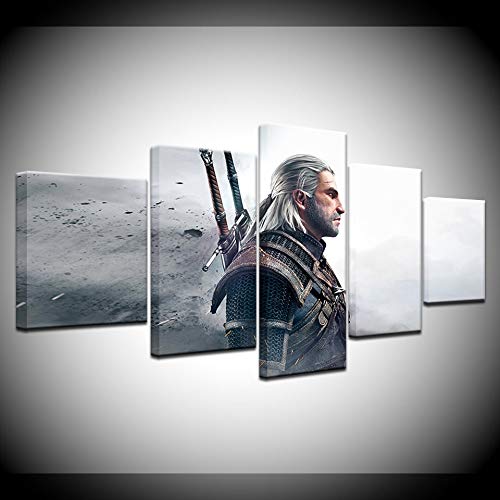 Not applicable Cuadro Videojuego 5 Piezas HD Wallpapers Art Canvas Print Modern Poster Modular Art Painting Home Decor