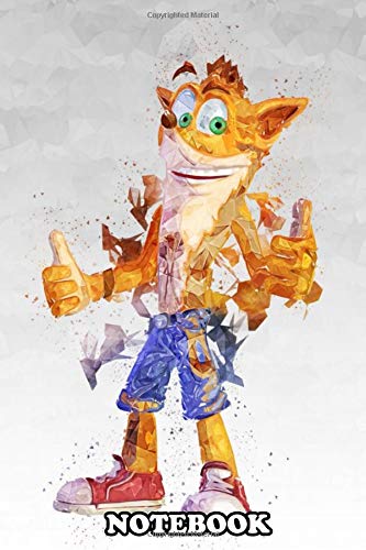 Notebook: Crash Bandicoot , Journal for Writing, College Ruled Size 6" x 9", 110 Pages