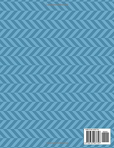 Notebook Star Command Blue Color Foxes Zigzac Diagonal Stripes Patterns Cover Lined Journal: Do It All, 110 Pages, Diary, Weekly, Planning, Personal, 21.59 x 27.94 cm, Meal, A4, 8.5 x 11 inch