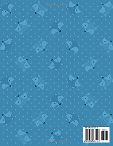 Notebook Star Command Blue Color Smile Foxes Patterns Cover Lined Journal: Planning, Do It All, Personal, 110 Pages, A4, Meal, Weekly, 21.59 x 27.94 cm, 8.5 x 11 inch, Diary