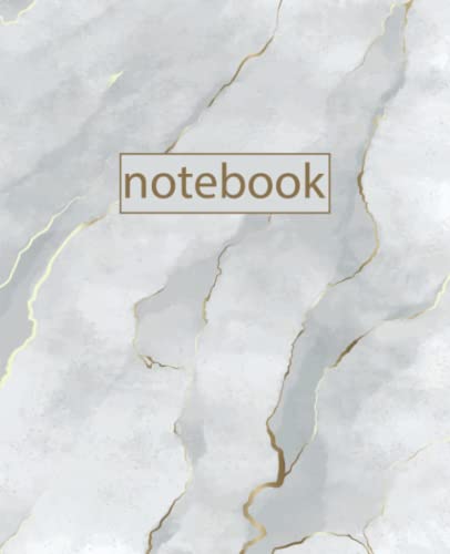 notebook: white marble design
