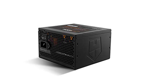 Nox Hummer Alpha -NXHUMMERA600WBZ- Fuente de alimentación 600W, certificado 80 PLUS Bronze, PFC activo, ventilador 120 mm control velocidad, cables planos, color negro