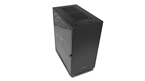 NOX Hummer Zero - NXHUMMERZEROBK - Minitorre Micro ATX-ITX, diseño Minimalista, cristal Templado, ventilador 120mm preinstalado, espacio hasta 5 ventiladores, filtro antipolvo, USB 3.0, color negro