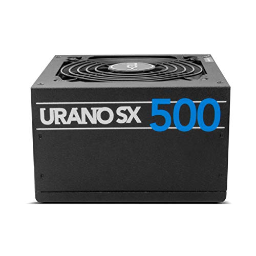 Nox Urano SX 500 - NXURSX500 - Fuente de Alimentación 500W, eficiencia Green Power, ventilador 120mm con sistema Ball Bearing, compatible con Intel, PFC, color negro