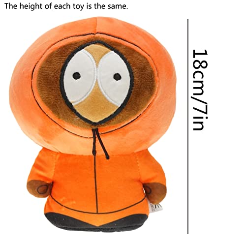 NSXX Juego de Peluches de South Park de 18 cm / 7 Pulgadas, 2/3/5 Piezas de Juguete de Felpa Stan / Kenny / Kyle / Cartman para fanáticos, niños y niñas (2)
