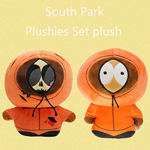 NSXX Juego de Peluches de South Park de 18 cm / 7 Pulgadas, 2/3/5 Piezas de Juguete de Felpa Stan / Kenny / Kyle / Cartman para fanáticos, niños y niñas (2)