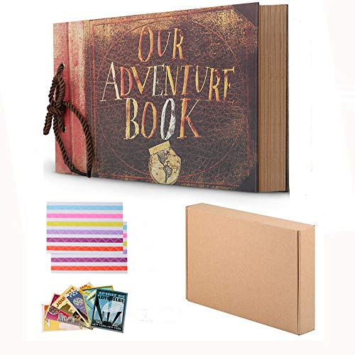 Nuestro libro de aventuras Pixar hecho a mano DIY álbum de recortes familiar, retro álbum, álbum de recortes de aniversario