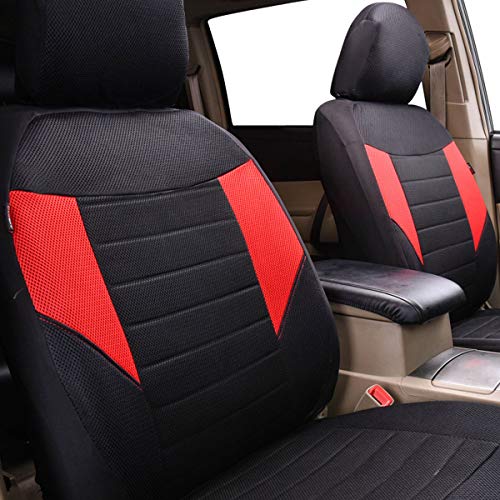 Nueva Arrival- coche Pass 6pcs super universal Automobile Juego de fundas para asientos delanteros package-fit para vehículos, negro y gris con compuesto esponja interior, Airbag,...