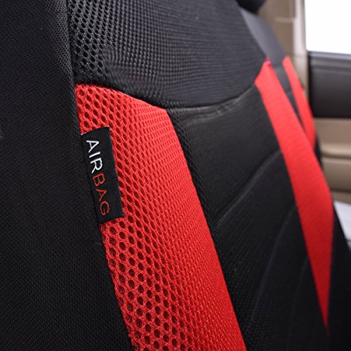Nueva Arrival- coche Pass 6pcs super universal Automobile Juego de fundas para asientos delanteros package-fit para vehículos, negro y gris con compuesto esponja interior, Airbag,...