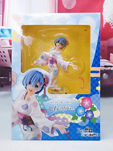 Nuevo 23 CM Exquisita figura móvil extraíble PVC Anime Juego de dibujos animados Modelo de personaje Estatua Anime Re Life en un mundo diferente de Zero Yukata Ver Rem Figuras de acción Juguetes Figur