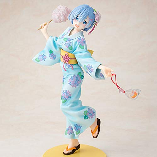 Nuevo 23 CM Exquisita figura móvil extraíble PVC Anime Juego de dibujos animados Modelo de personaje Estatua Anime Re Life en un mundo diferente de Zero Yukata Ver Rem Figuras de acción Juguetes Figur