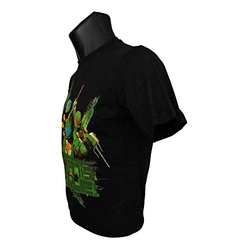 ¡NUEVO! Lean Mean camiseta verde Teenage Mutant Ninja Turtles Tmnt Niños Bla 128/134