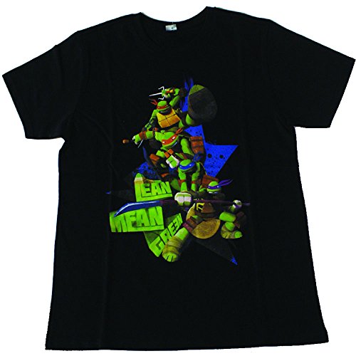 ¡NUEVO! Lean Mean camiseta verde Teenage Mutant Ninja Turtles Tmnt Niños Bla 128/134