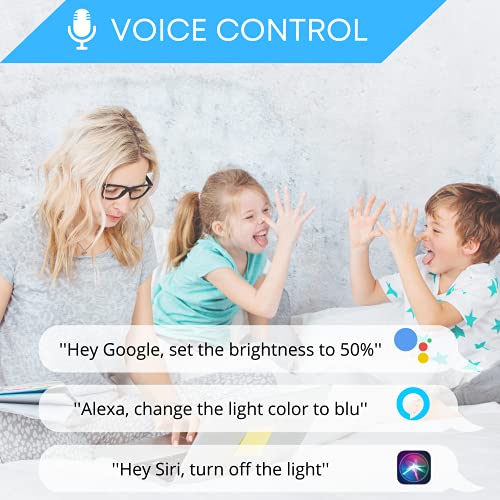 NUOVA GERMANY Bombilla Smart E27 WiFi bombillas LED Alexa, 3000 K-6000 K, RGB + blanco 9 W, WiFi 2,4 GHz, regulable, multicolor, control de grupo, compatible con Alexa Google Home, 2 unidades