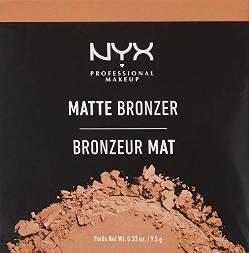 NYX Professional Makeup Polvos bronceadores Matte Bronzer, Polvos compactos, Sin brillos, Fórmula vegana, Tono: Light