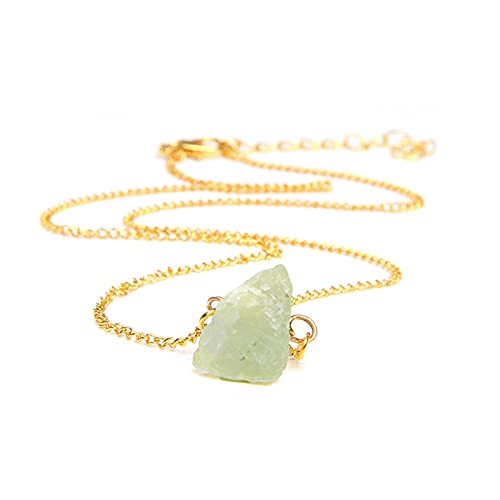 NZQK Collar geométrico Collar de Piedra Natural for Mujeres niña Femme Piedra (Metal Color : Sunstone X3)