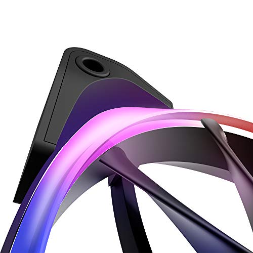 NZXT AER RGB 2-140 mm - HF-28140-B1 - Personalizaciones avanzadas de iluminación - Puntas de ala - Rodamiento dinámico fluido - Ventilador LED RGB PWM para NZXT RGB - Individual